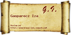 Gasparecz Iza névjegykártya